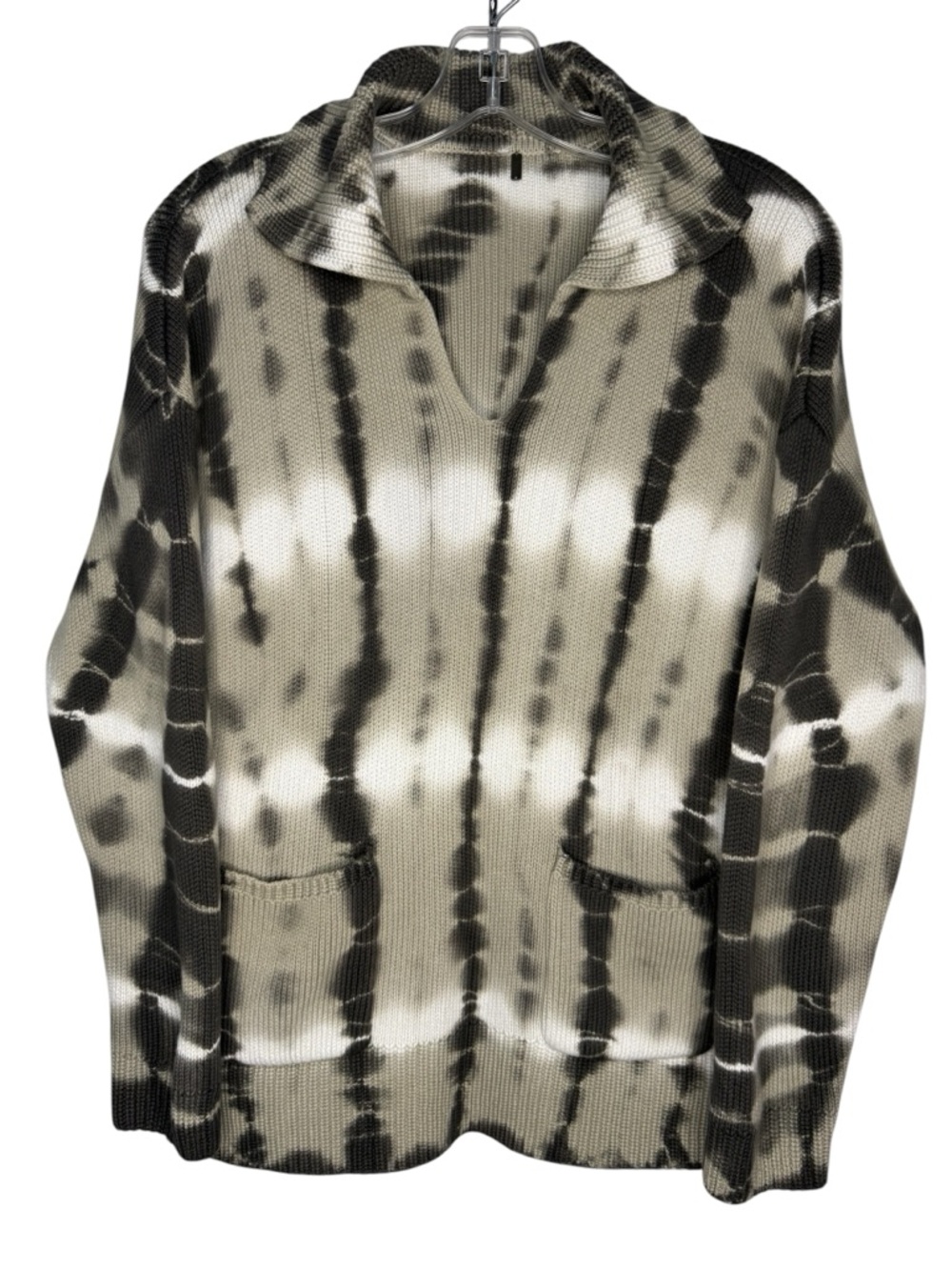 Young Fabulous & Broke Kendelle Sweater Gray Tie Dye Pullover Small